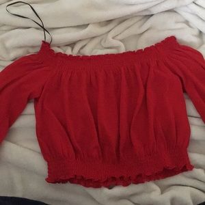 American eagle off the shoulder shirt